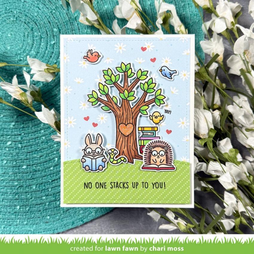 Lawn Fawn - Stempelset "Little Woodland Library Friends" Clear Stamp