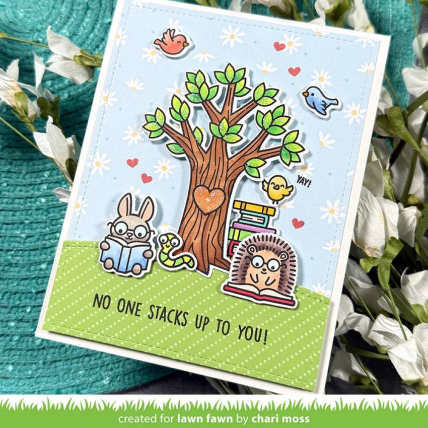 Lawn Fawn - Stempelset "Little Woodland Library Friends" Clear Stamp