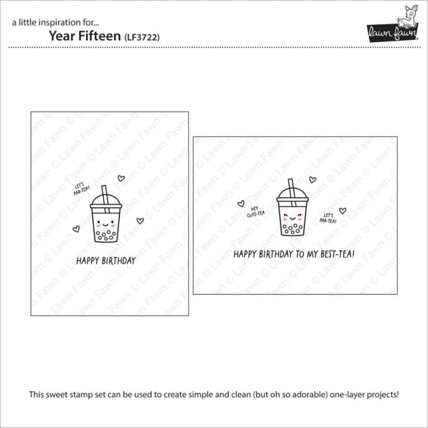 Lawn Fawn - Stempelset "Year Fifteen" Clear Stamp