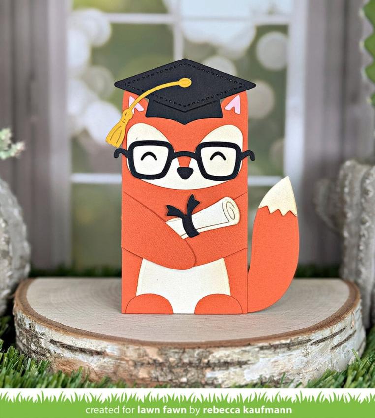 Lawn Fawn - Stanzschablone "Woodland Critter Huggers Graduation" Add-on Die