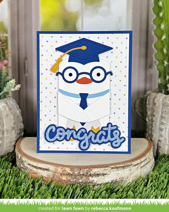 Lawn Fawn - Stanzschablone "Woodland Critter Huggers Graduation" Add-on Die