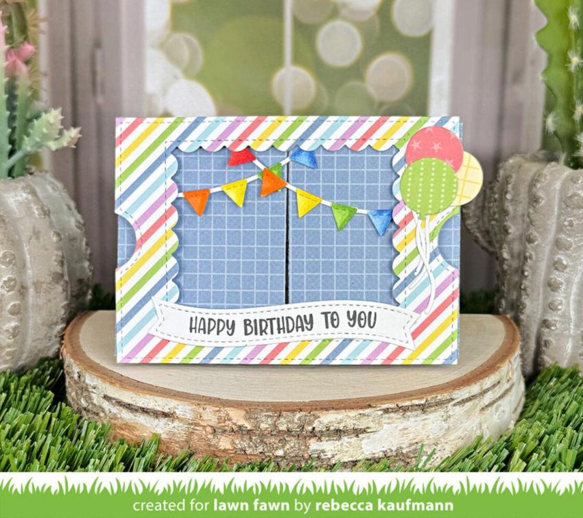 Lawn Fawn - Stanzschablone "Ta-Da! Diorama! Scalloped Window" Add-on Die