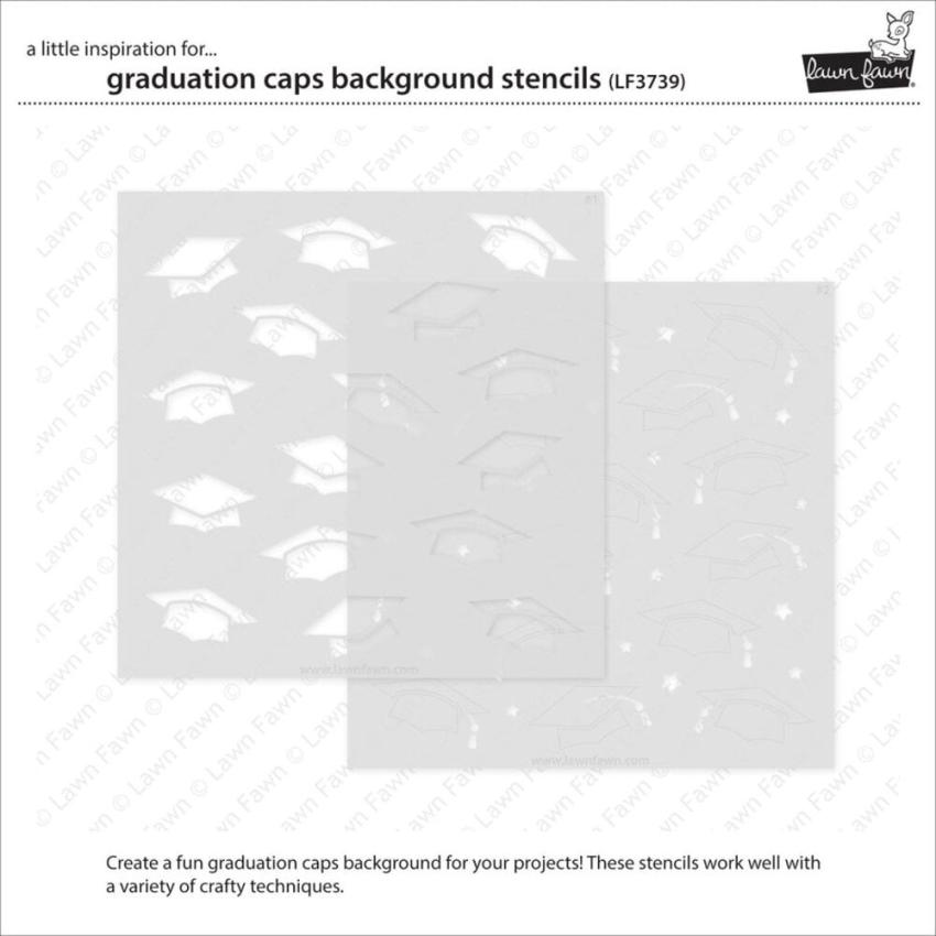 Lawn Fawn - Schablone "Graduation Caps" Stencil