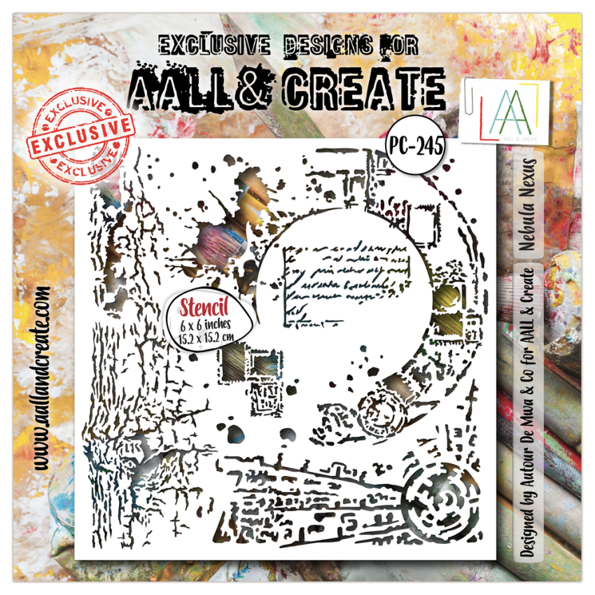 AALL and Create - Schablone 6x6 Inch "Nebula Nexus "Stencil