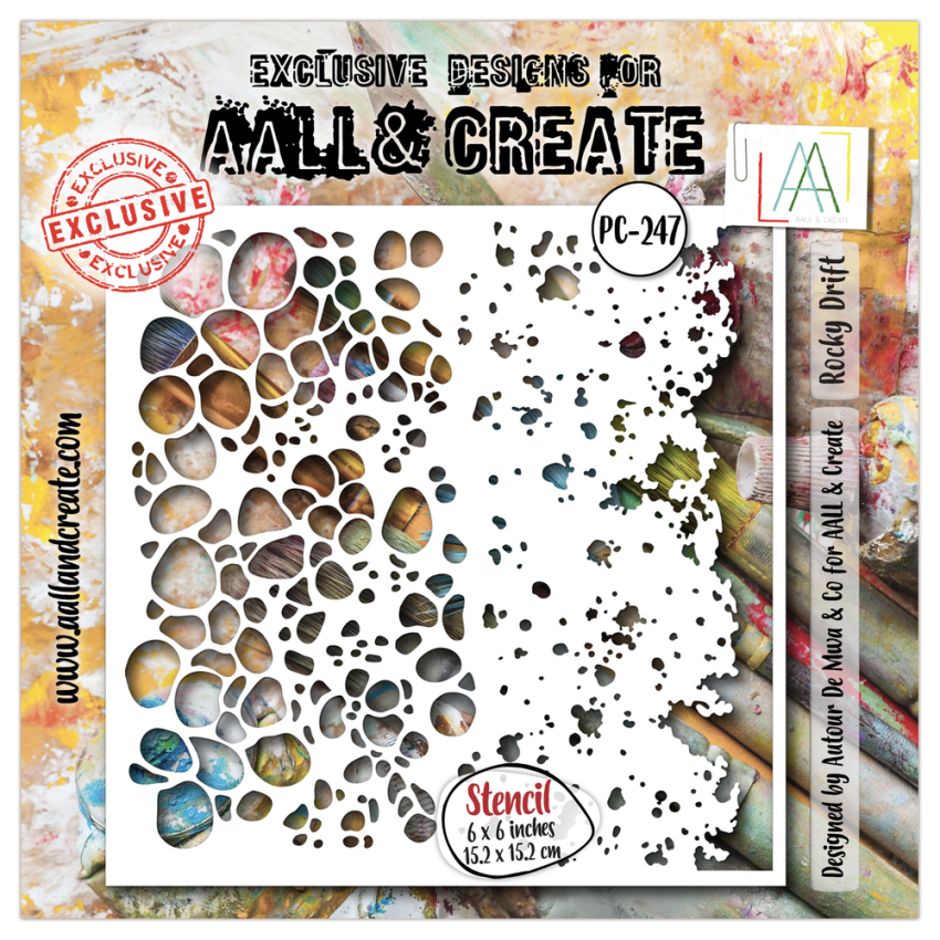 AALL and Create - Schablone 6x6 Inch "Rocky Drift "Stencil