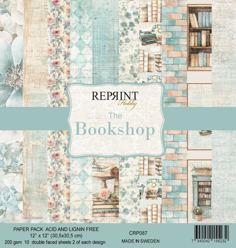 Reprint - Designpapier "The Bookshop" Paper Pack 12x12 Inch - 10 Bogen