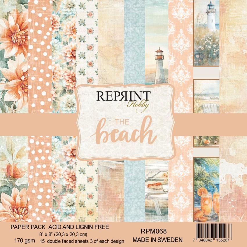Reprint - Designpapier "The Beach" Paper Pack 8x8 Inch - 15 Bogen