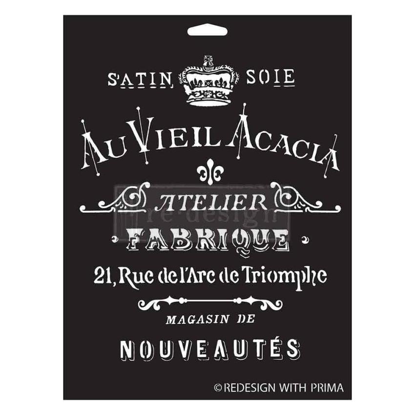 Re-Design with Prima - Schablone "Satin Soie" Stencil 