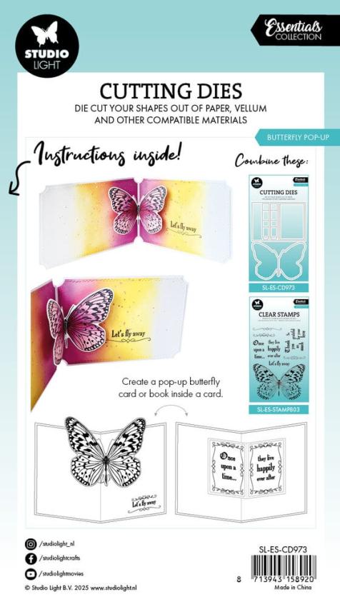 Studio Light - Stanzschablone "Butterfly Pop-Up" Dies