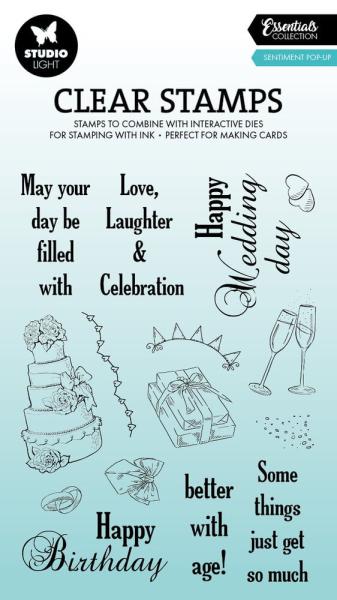 Studio Light - Stempelset "Sentiment Pop-Up" Clear Stamps