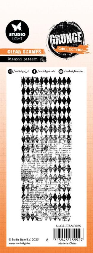 Studio Light - Stempel "Diamond Pattern" Clear Stamps Grunge Collection