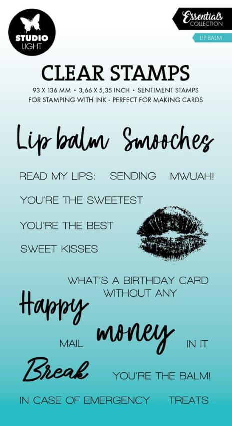 Studio Light - Stempelset "Lip Balm" Clear Stamps