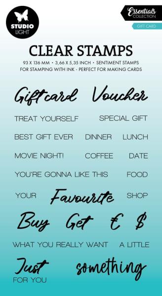 Studio Light - Stempelset "Gift Card" Clear Stamps