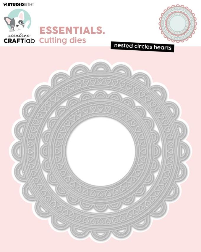 Creative Craft Lab - Studio Light - Stanzschablone "Nested Circles Hearts" Dies