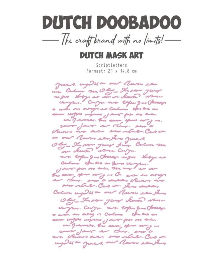 Dutch Doobadoo - Schablone A5 "Script Letters" Stencil - Dutch Mask Art