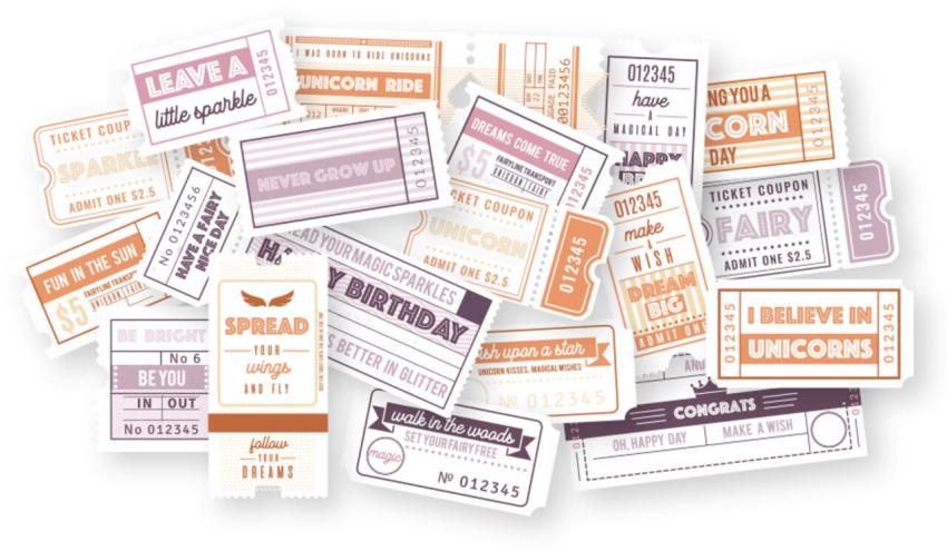 Dutch Doobadoo - Stanzteile "Tickets" Die Cuts