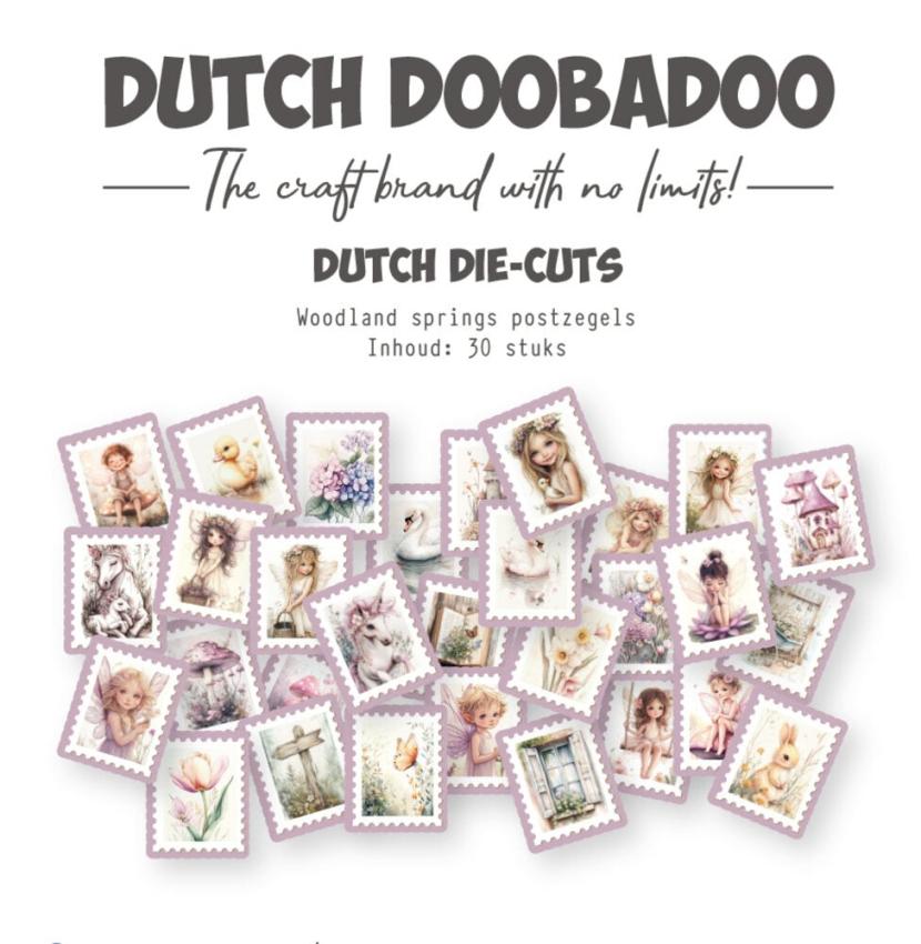 Dutch Doobadoo - Stanzteile "Spring Poststamps" Die Cuts