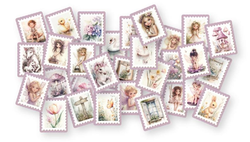 Dutch Doobadoo - Stanzteile "Spring Poststamps" Die Cuts