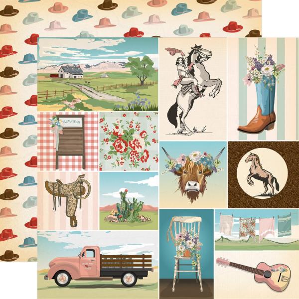 Carta Bella - Designpapier "Cowgirl" Collection Kit 12x12 Inch - 12 Bogen  
