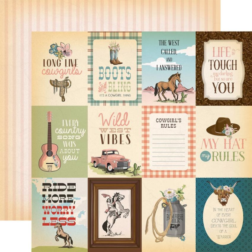 Carta Bella - Designpapier "Cowgirl" Collection Kit 12x12 Inch - 12 Bogen  