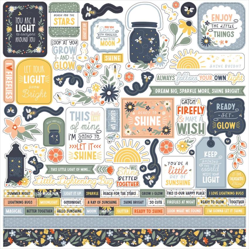 Echo Park - Designpapier "Firefly" Collection Kit 12x12 Inch - 12 Bogen