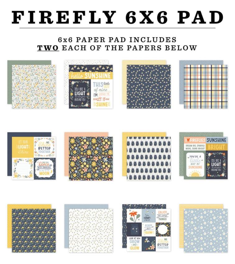Echo Park - Designpapier "Firefly" Paper Pack 6x6 Inch - 24 Bogen