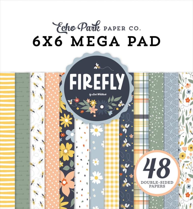 Echo Park - Designpapier "Firefly" Cardmakers Mega Pad 6x6 Inch - 48 Bogen