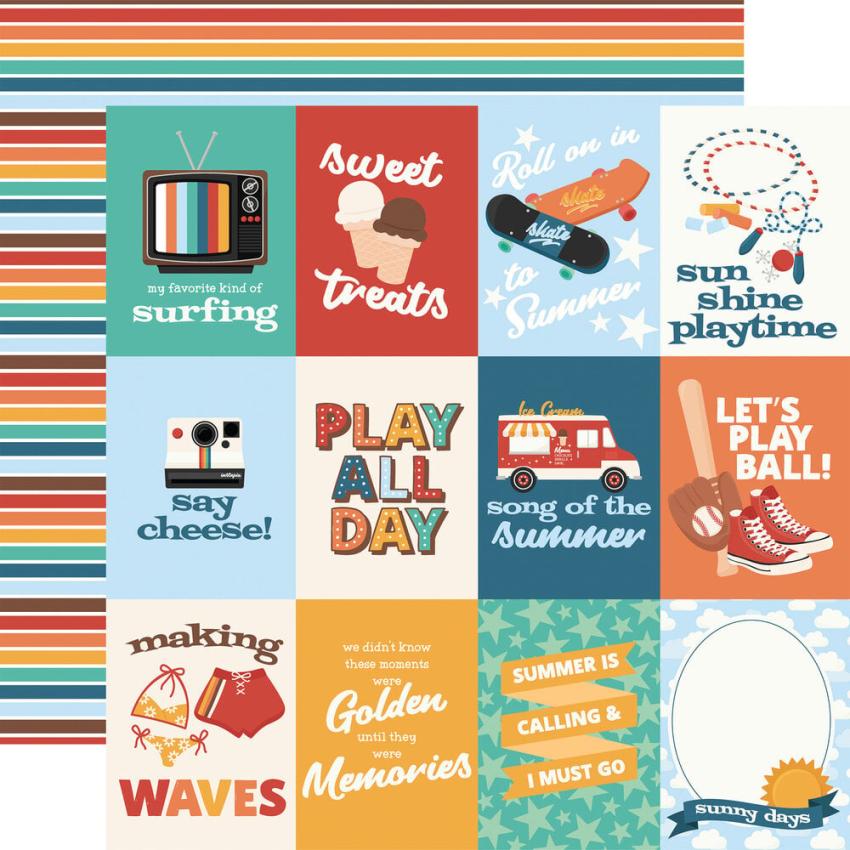 Echo Park - Designpapier "Summer Break" Collection Kit 12x12 Inch - 12 Bogen