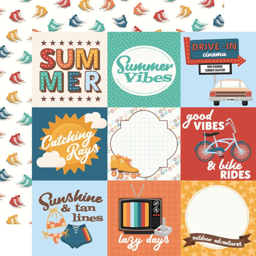 Echo Park - Designpapier "Summer Break" Collection Kit 12x12 Inch - 12 Bogen