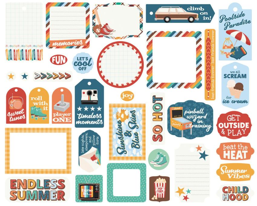 Echo Park - Stanzteile & Anhänger "Summer Break" Frames & Tags 
