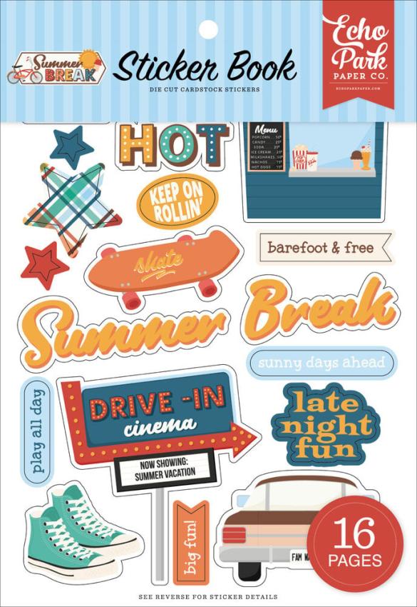 Echo Park - Aufkleber "Summer Break" Sticker 