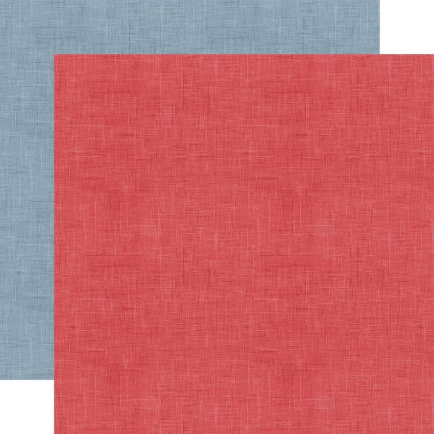 Echo Park - Cardstock "Yankee Doodle" Coordinating Solids Paper 12x12 Inch - 6 Bogen 