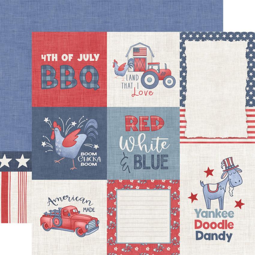 Echo Park - Designpapier "Yankee Doodle" Collection Kit 12x12 Inch - 12 Bogen