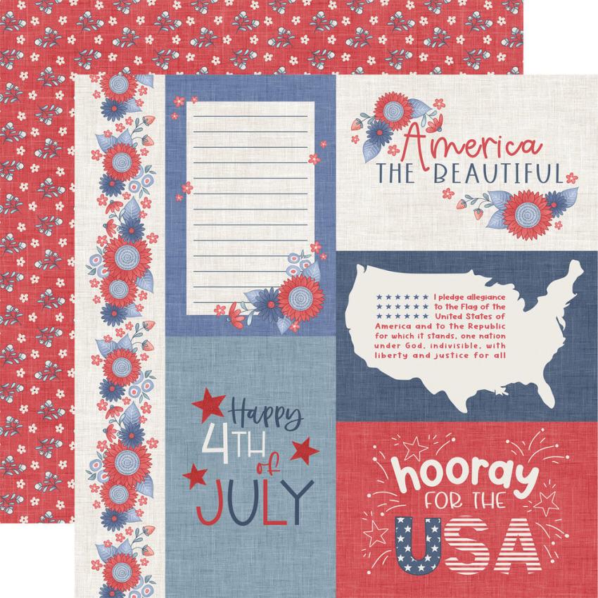 Echo Park - Designpapier "Yankee Doodle" Collection Kit 12x12 Inch - 12 Bogen