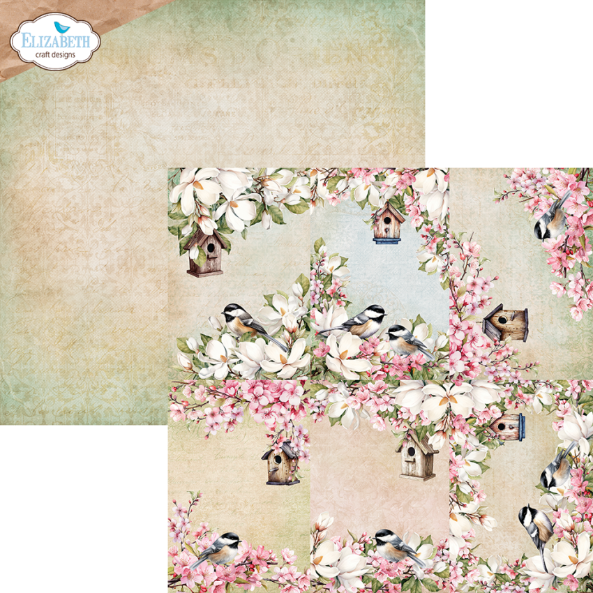 Elizabeth Craft Designs - Designpapier "Spring Blossom" Paper Pack 12x12 Inch - 12 Bogen