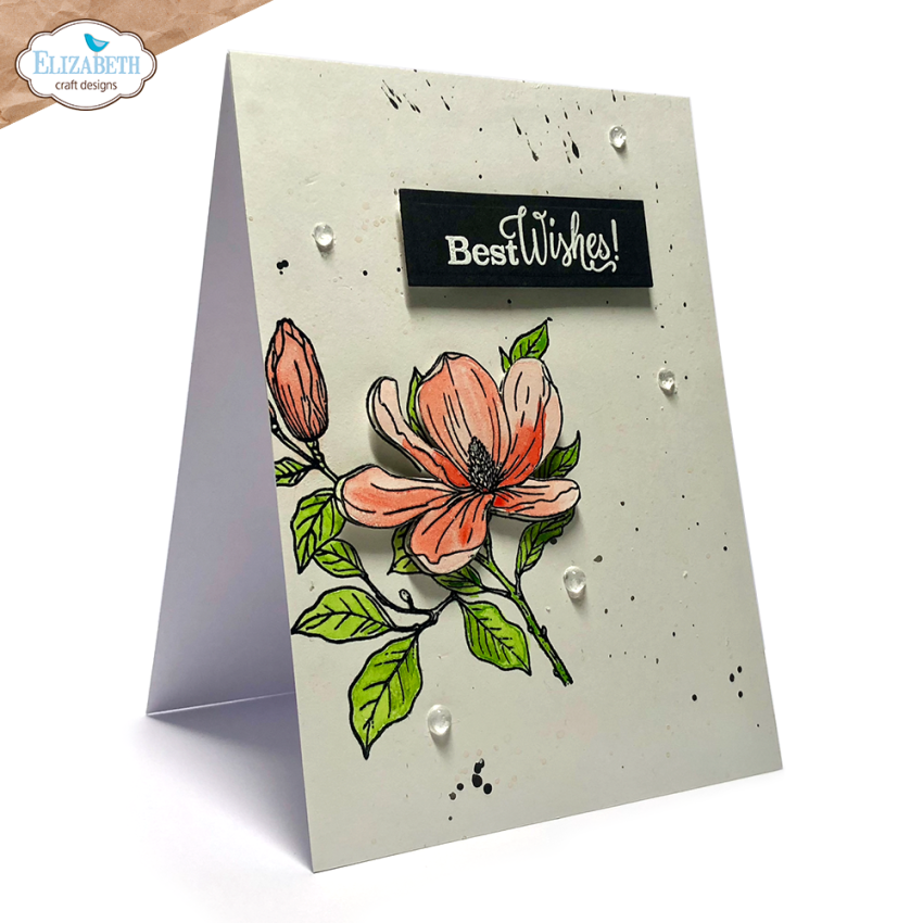 Elizabeth Craft Designs - Stempelset "Floral Branches & Sentiments" Clear Stamps