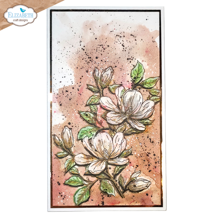 Elizabeth Craft Designs - Stempelset "Floral Branches & Sentiments" Clear Stamps