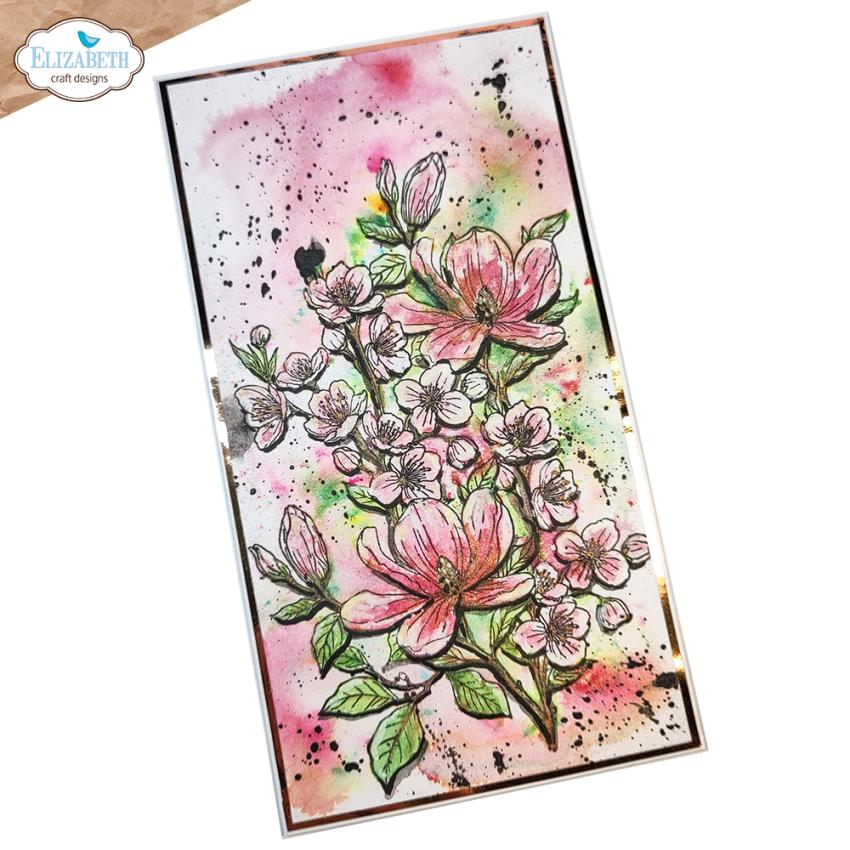 Elizabeth Craft Designs - Stempelset "Floral Branches & Sentiments" Clear Stamps