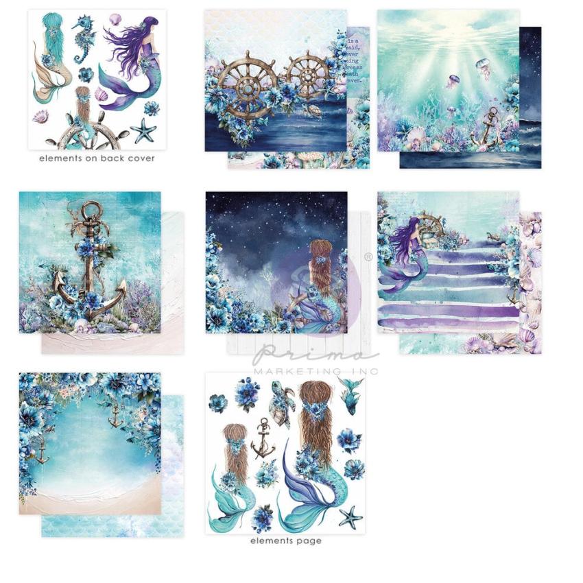Prima Marketing - Designpapier "A Mermaid's Tale" Paper Pack 12x12 Inch - 14 Bogen