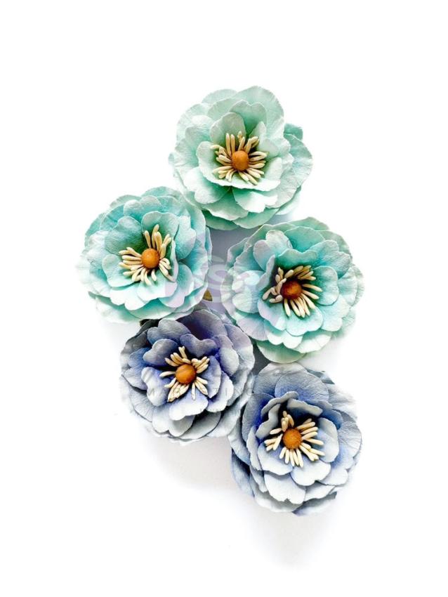 Prima Marketing - Papier Blumen "A Mermaid's Tale" Flowers Ocean Mist