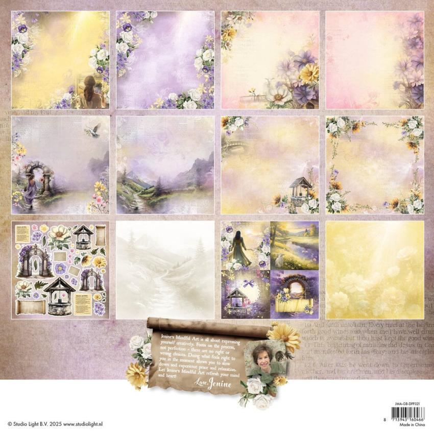 Studio Light - Designpapier "Growing & Blooming" Paper Pack 20,3x20,3 cm - 12 Bogen