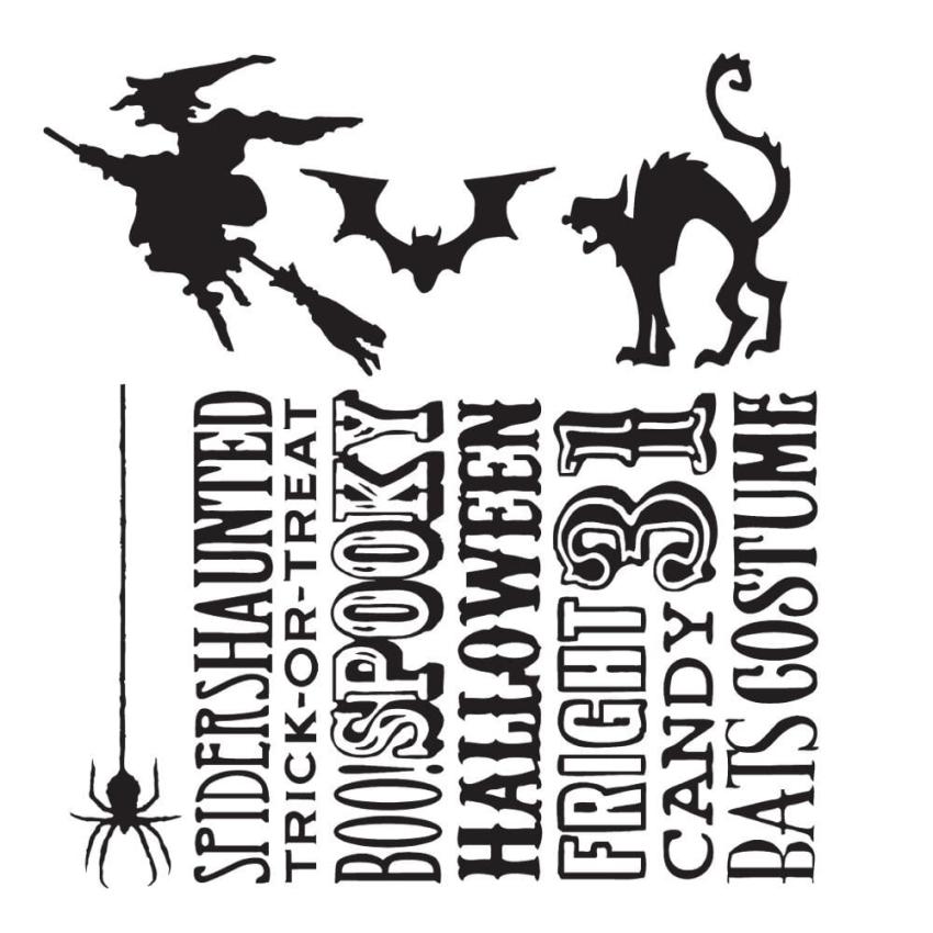Stampers Anonymous - Gummistempelset "Halloween Silhouettes" Cling Stamp Design by Tim Holtz