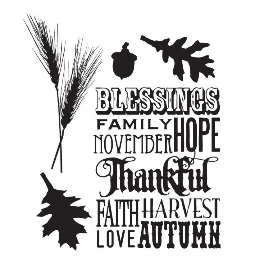 Stampers Anonymous - Gummistempelset "Thankful Silhouettes" Cling Stamp Design by Tim Holtz