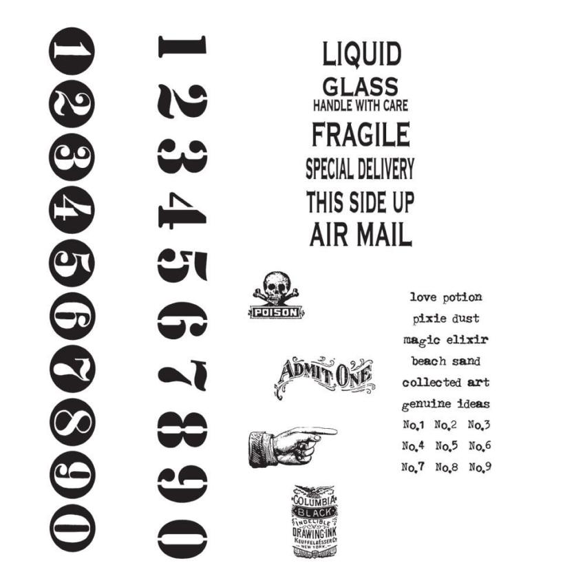 Stampers Anonymous - Gummistempelset "Little Labels" Cling Stamp Design by Tim Holtz