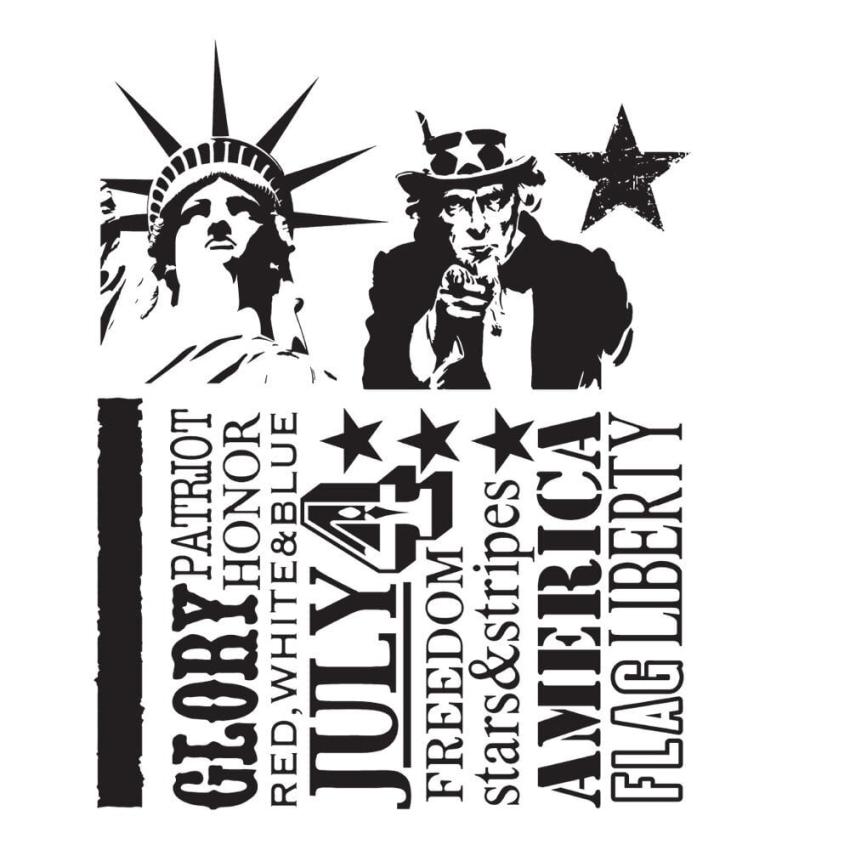 Stampers Anonymous - Gummistempelset "Americana Silhouettes" Cling Stamp Design by Tim Holtz
