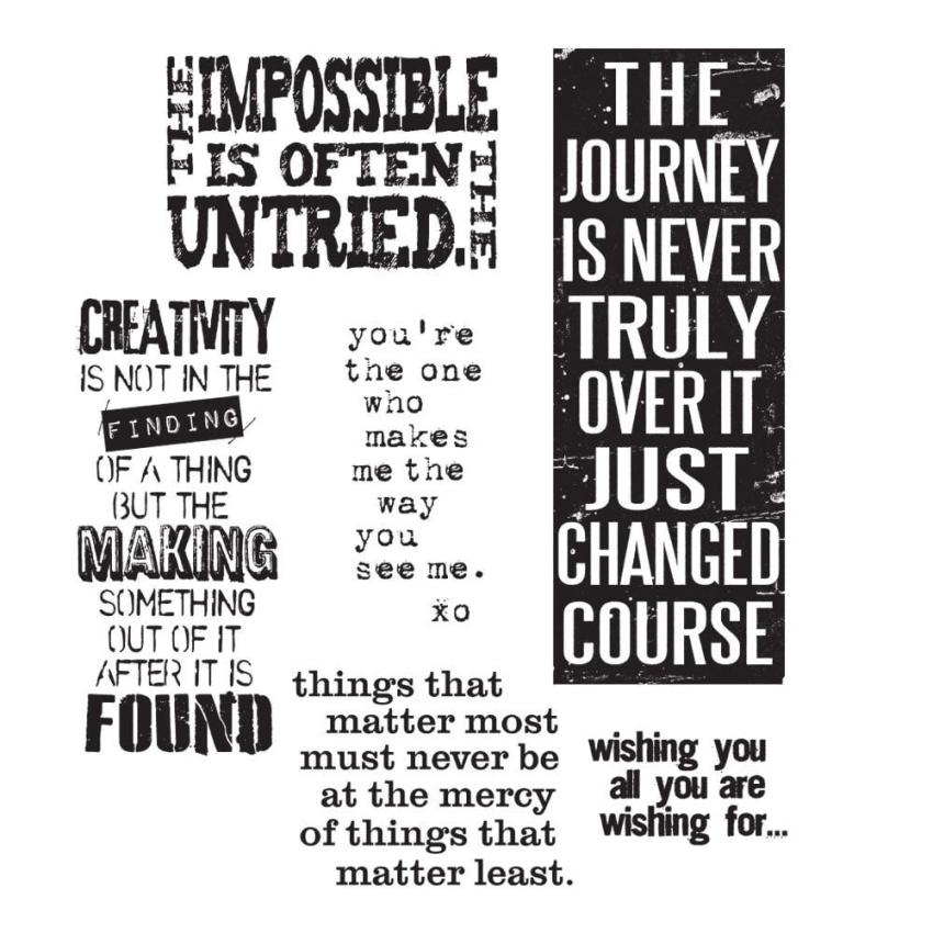 Stampers Anonymous - Gummistempelset "Words For Thought" Cling Stamp Design by Tim Holtz