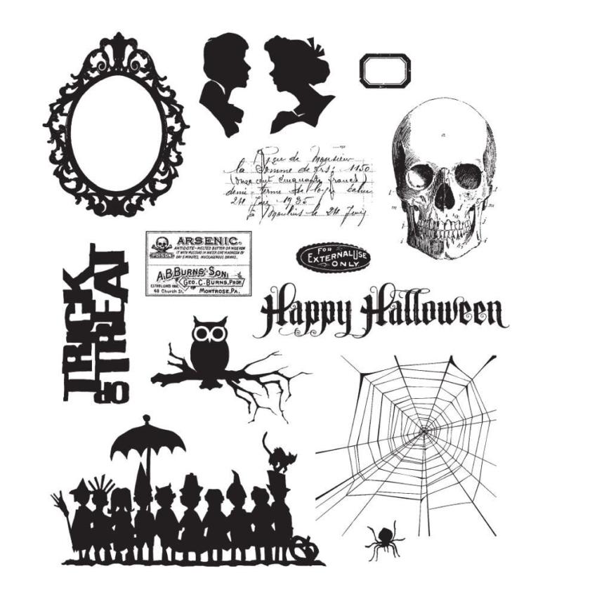 Stampers Anonymous - Gummistempelset "Mini Halloween 3" Cling Stamp Design by Tim Holtz