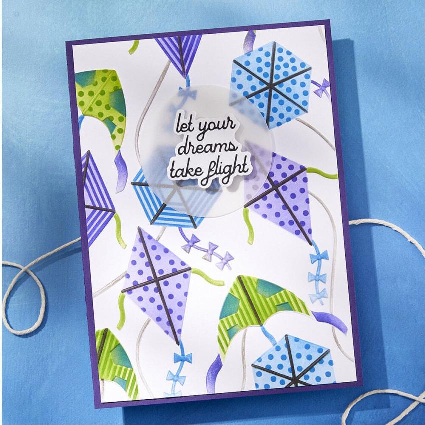 Spellbinders - Prägefolder "Flying Kites" Embossingfolder by Simon Hurley
