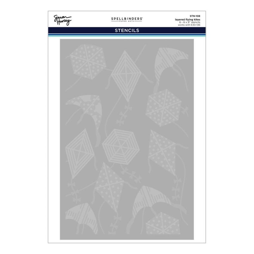 Spellbinders - Prägefolder "Flying Kites" Embossingfolder by Simon Hurley