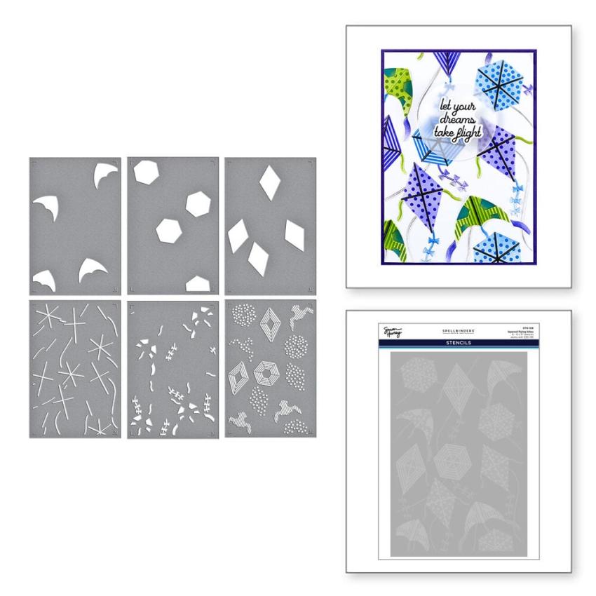 Spellbinders - Schablone "Flying Kites" Layered Stencil